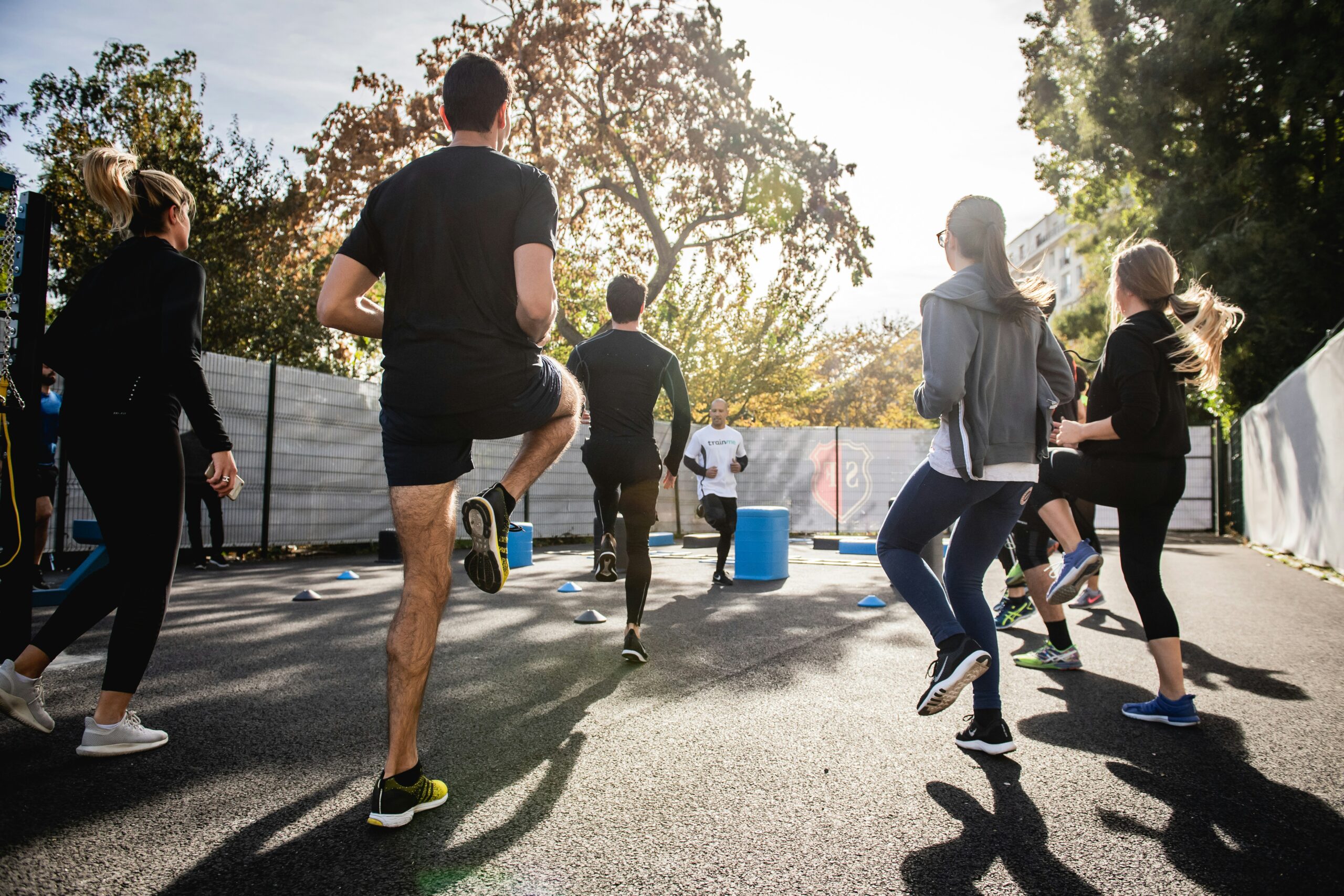 people exercising at boot camp session